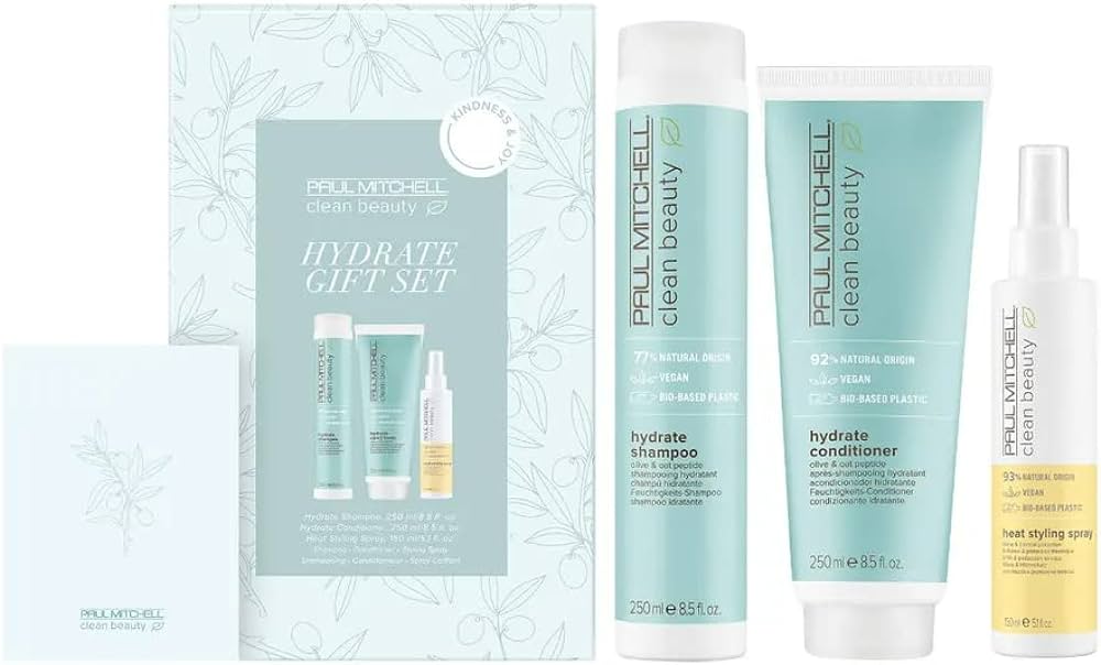 Paul Mitchell Clean Beauty Hydrate Shampoo, Replenishes Hair, Adds Moisture, For Dry Hair