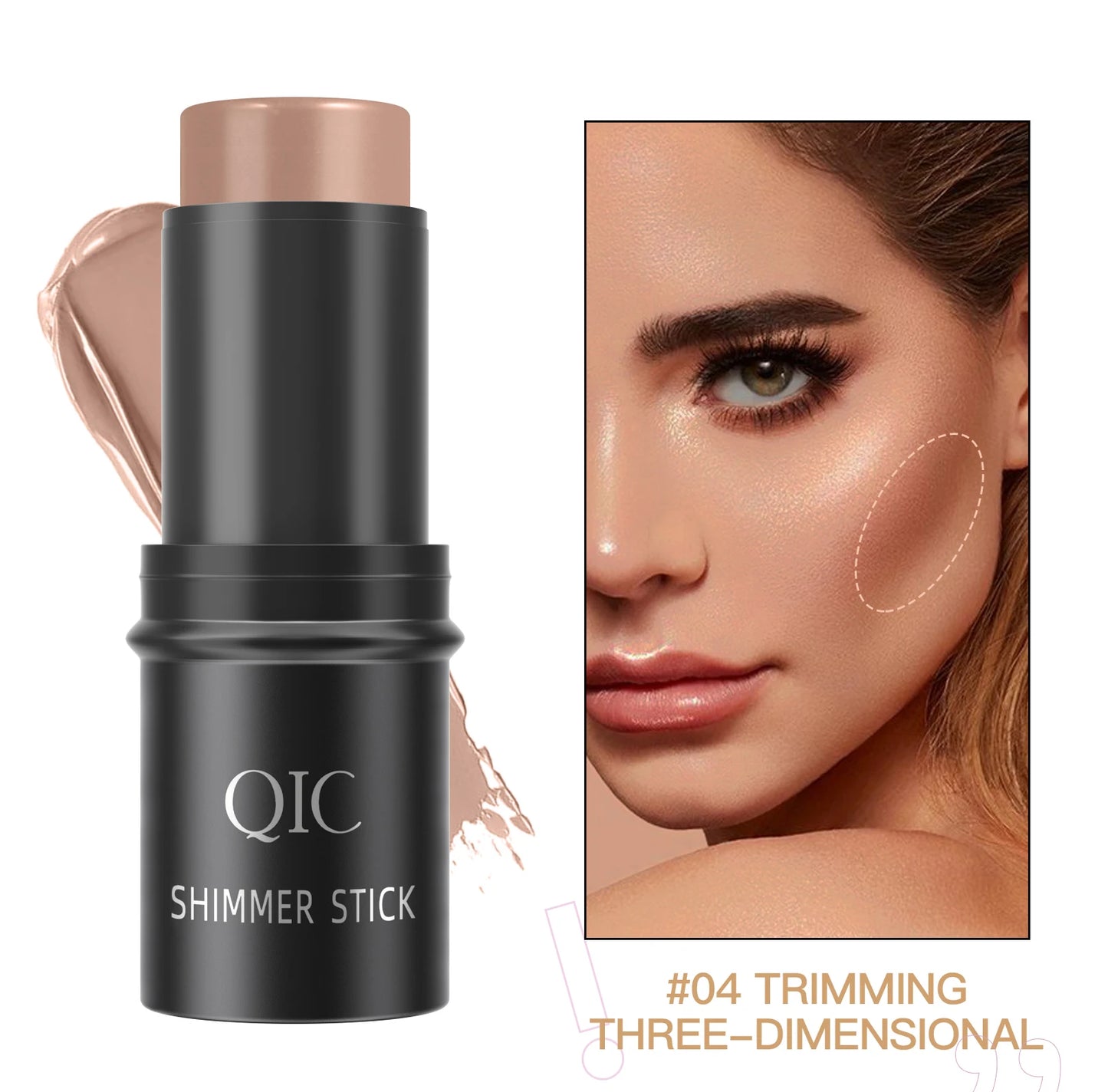 Glitter Highlighter Bronzer Contour Stick For Face Blush Shimmer Powder Creamy Makeup Cosmetics