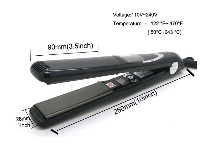 Professional Nano Titanium Ceramic Hair Straightener Wet & Dry Flat Ionic Tourmaline Straightening Irons electric styling tools
