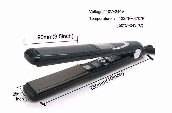 Professional Nano Titanium Ceramic Hair Straightener Wet & Dry Flat Ionic Tourmaline Straightening Irons electric styling tools