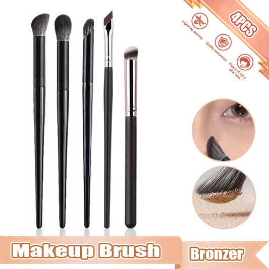4Pcs Nose Shadow Brush Angled Contour Makeup Brushes Face Nose Silhouette Eyeshadow Cosmetic Blending Concealer Makeup Tools Set