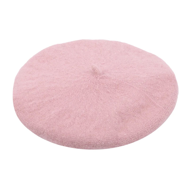 Fashion Baby Beret Hat for Girls Wool Vintage Children Beanies Cap Kids Painter Hats Toddler Candy Color Hair Accessories
