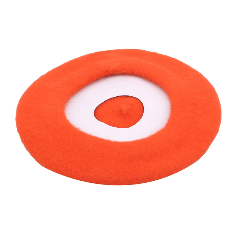 Fashion Baby Beret Hat for Girls Wool Vintage Children Beanies Cap Kids Painter Hats Toddler Candy Color Hair Accessories